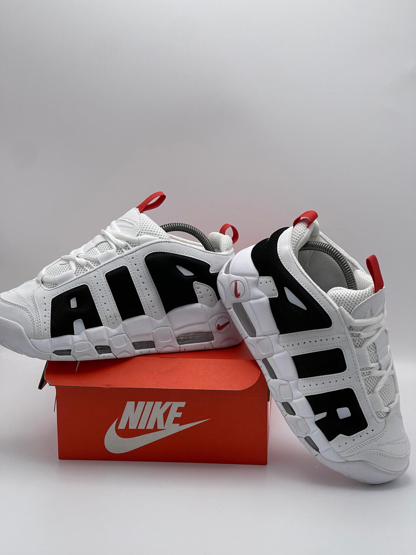 Nike Air More Uptempo White Black Red