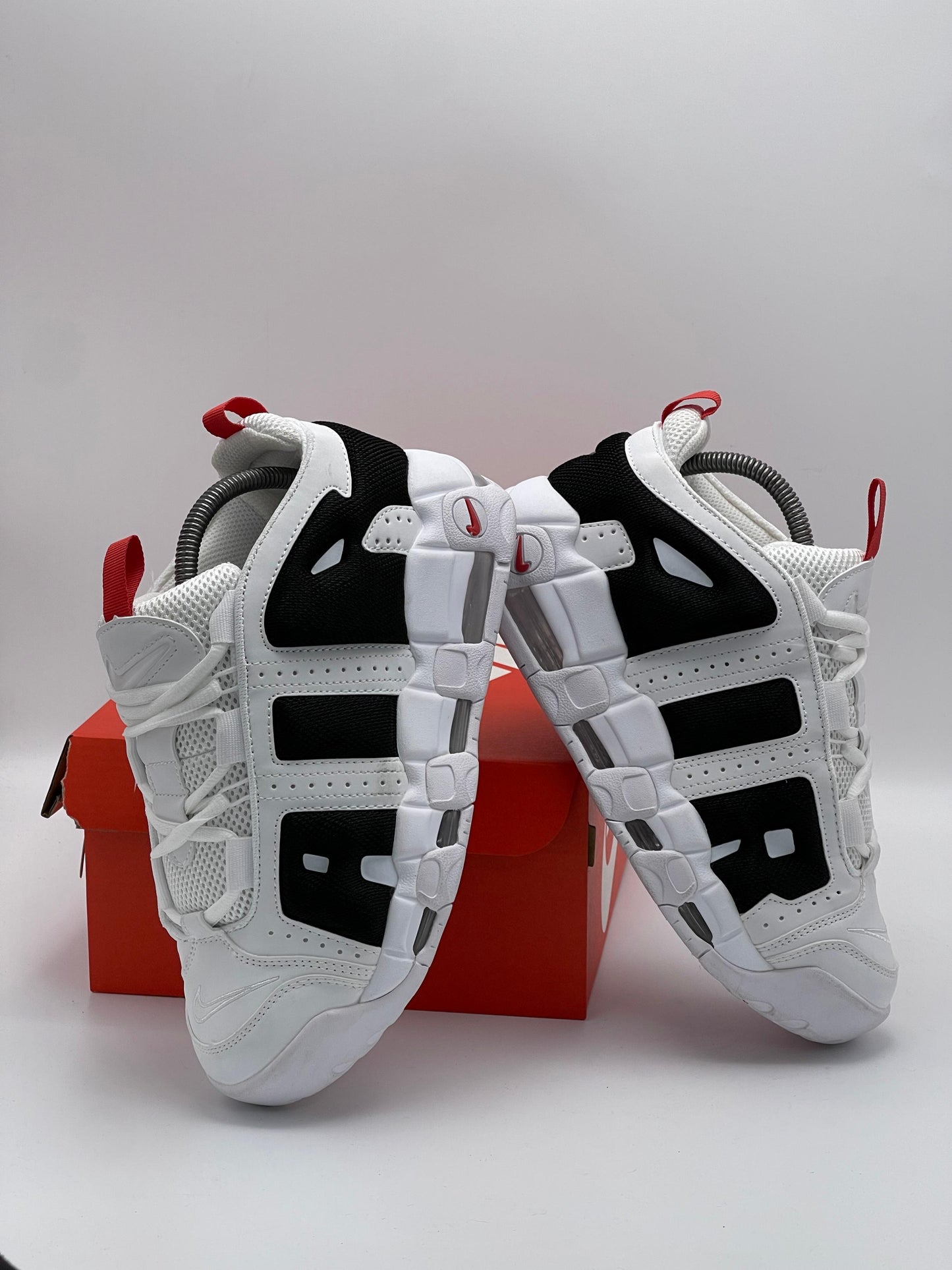 Nike Air More Uptempo White Black Red
