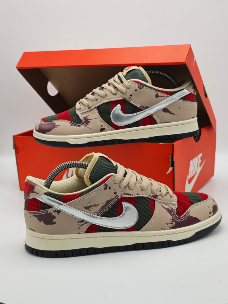 Nike Dunk Low Camo Silver Swoosh