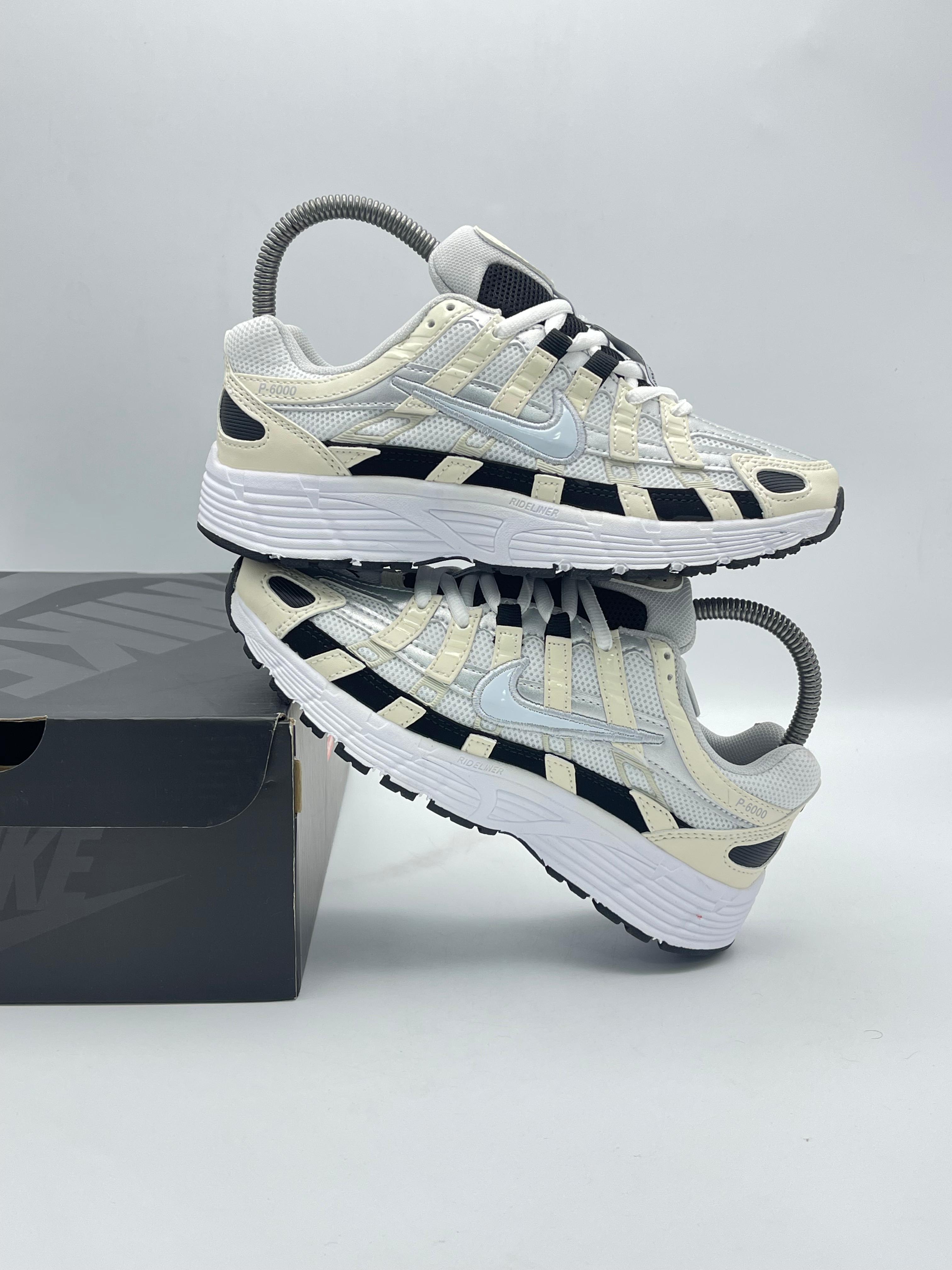 Nike P-6000 Sail Black Metallic Silver