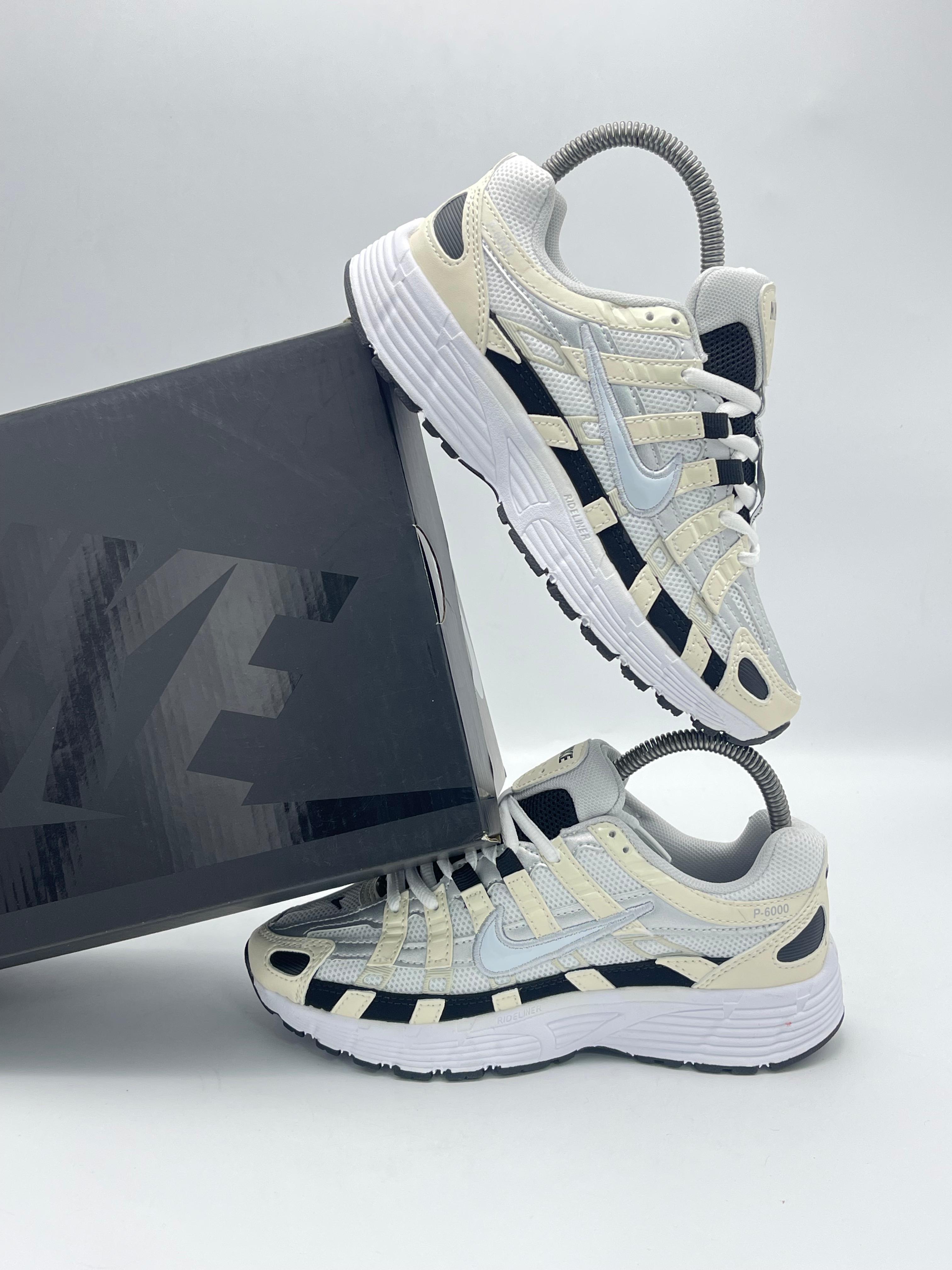 Nike P-6000 Sail Black Metallic Silver