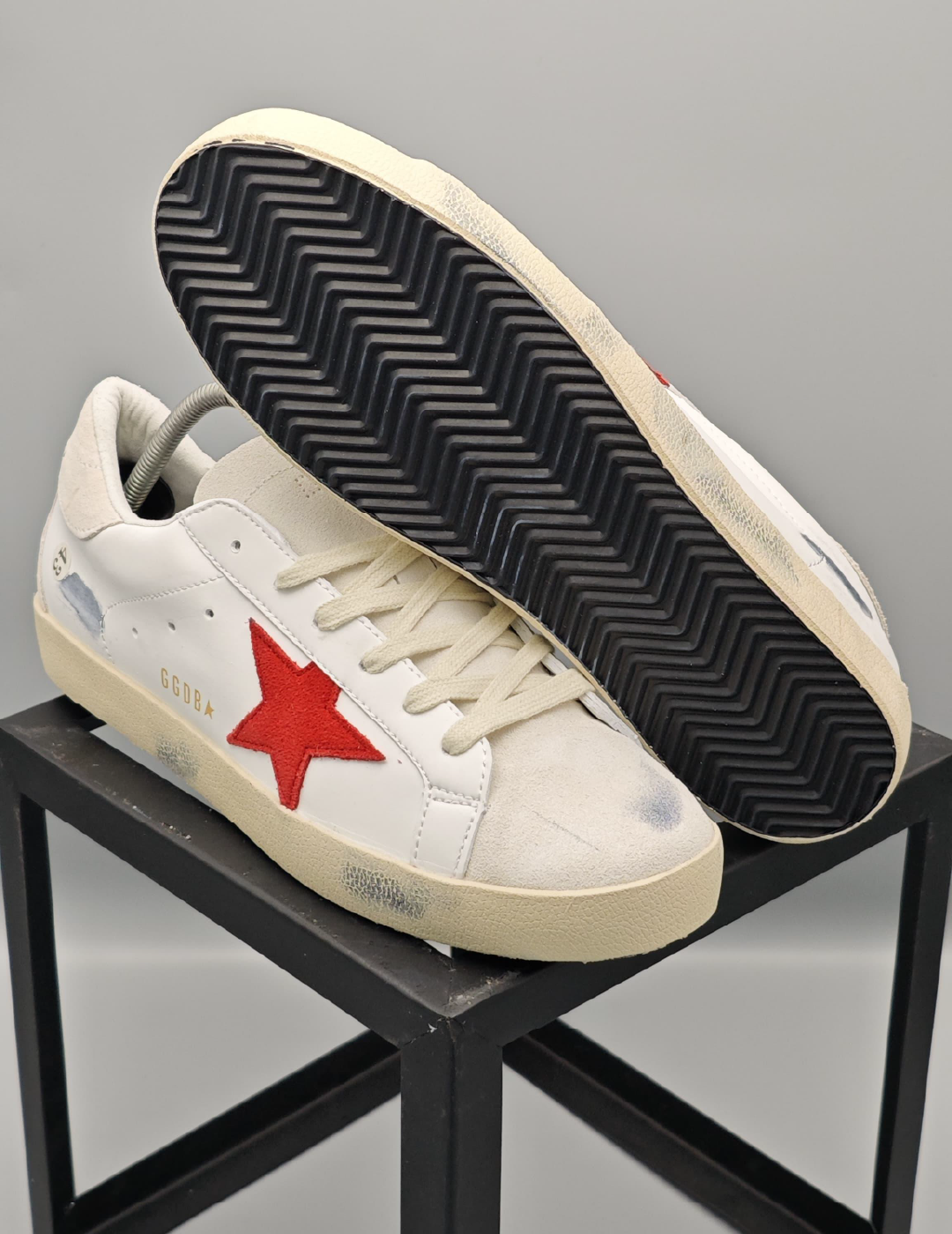 Golden Goose Super-Star White White Red Ice