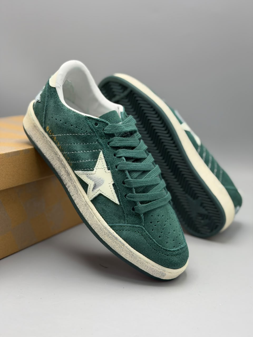 Golden Goose Ball Star "Green Suede"