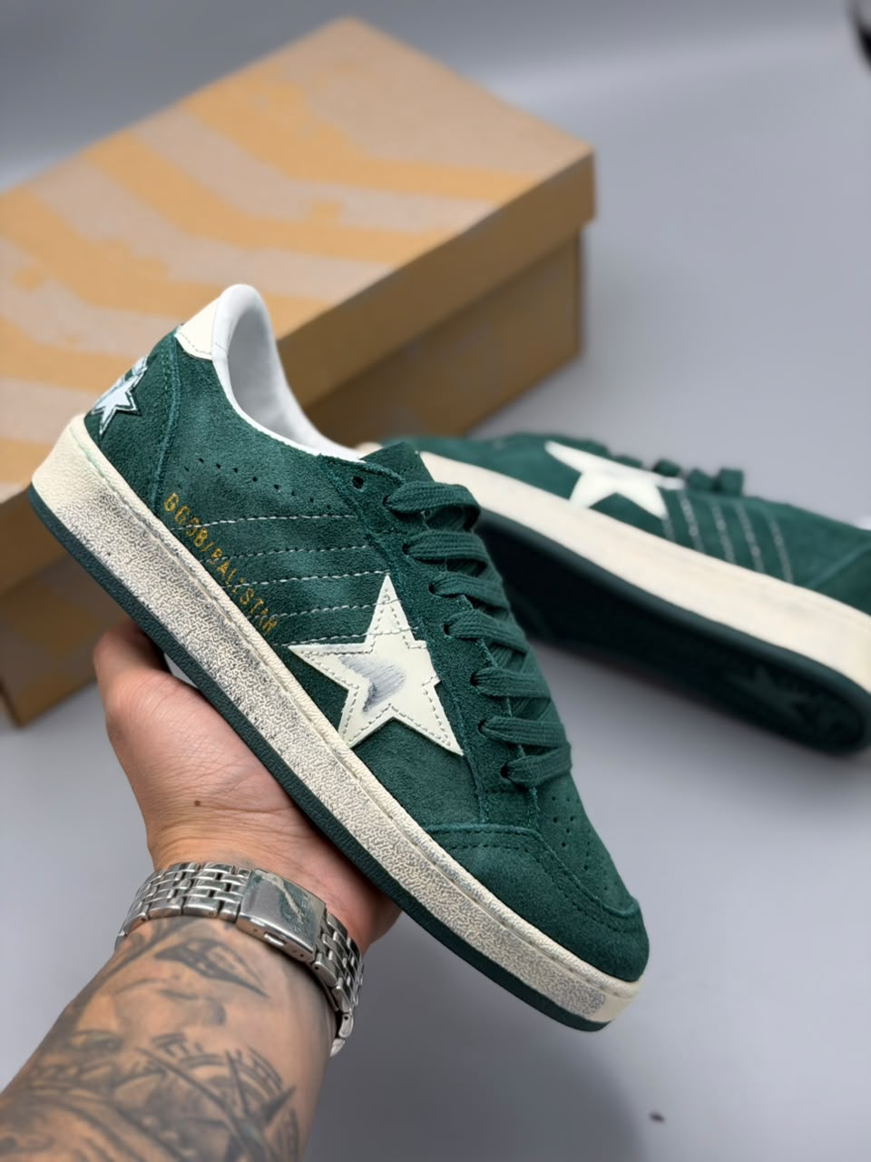 Golden Goose Ball Star "Green Suede"