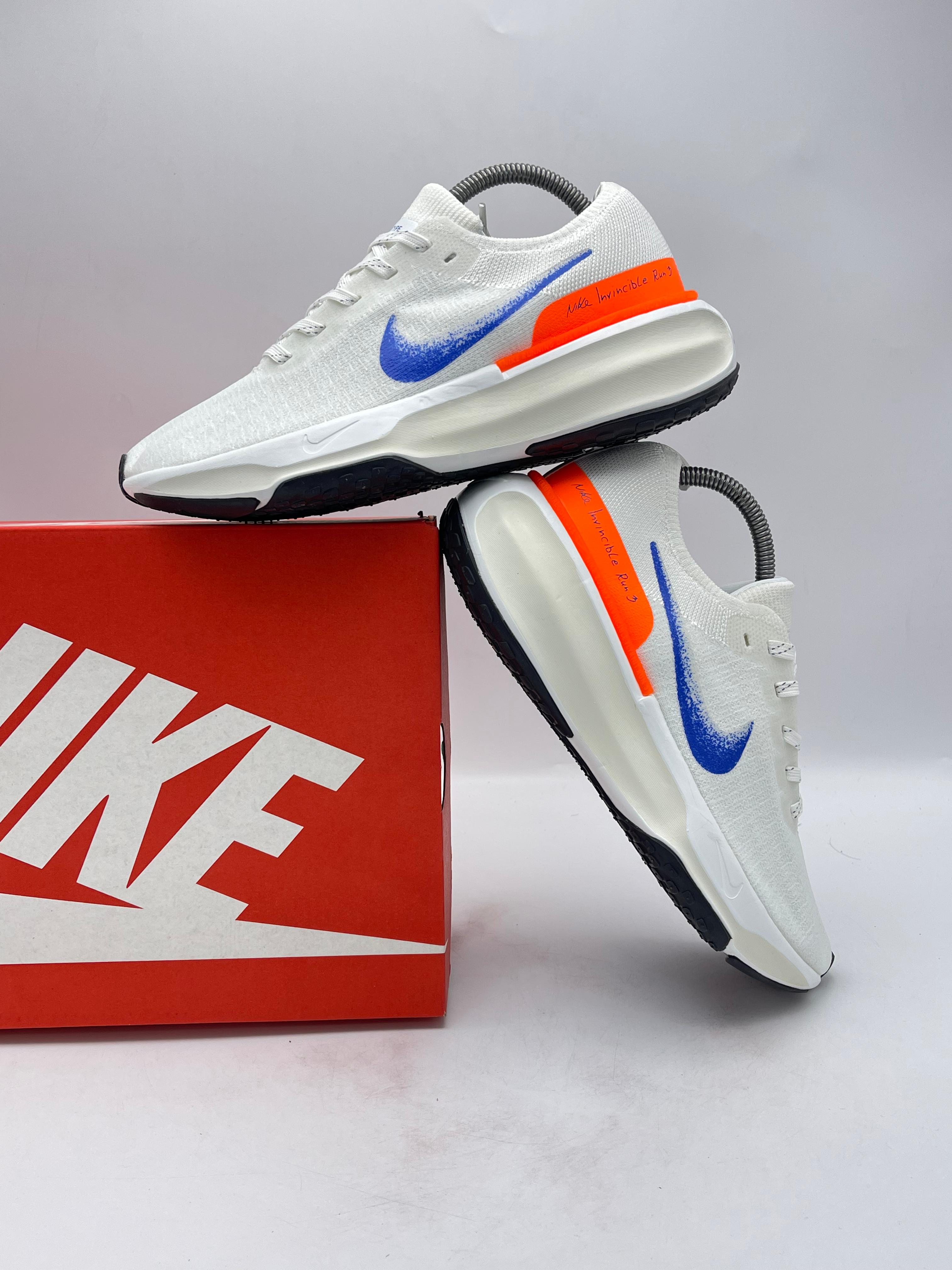 Nike Invincible Flyknit 3 White Blue Orange