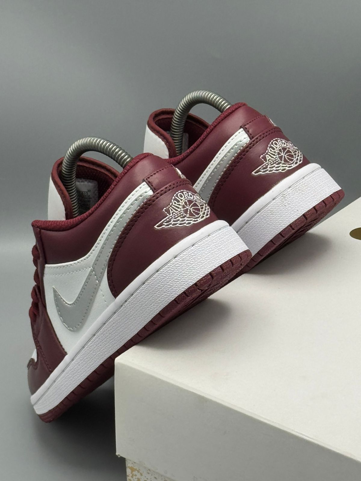 Jordan 1 Retro Low “Burgundy Silver”