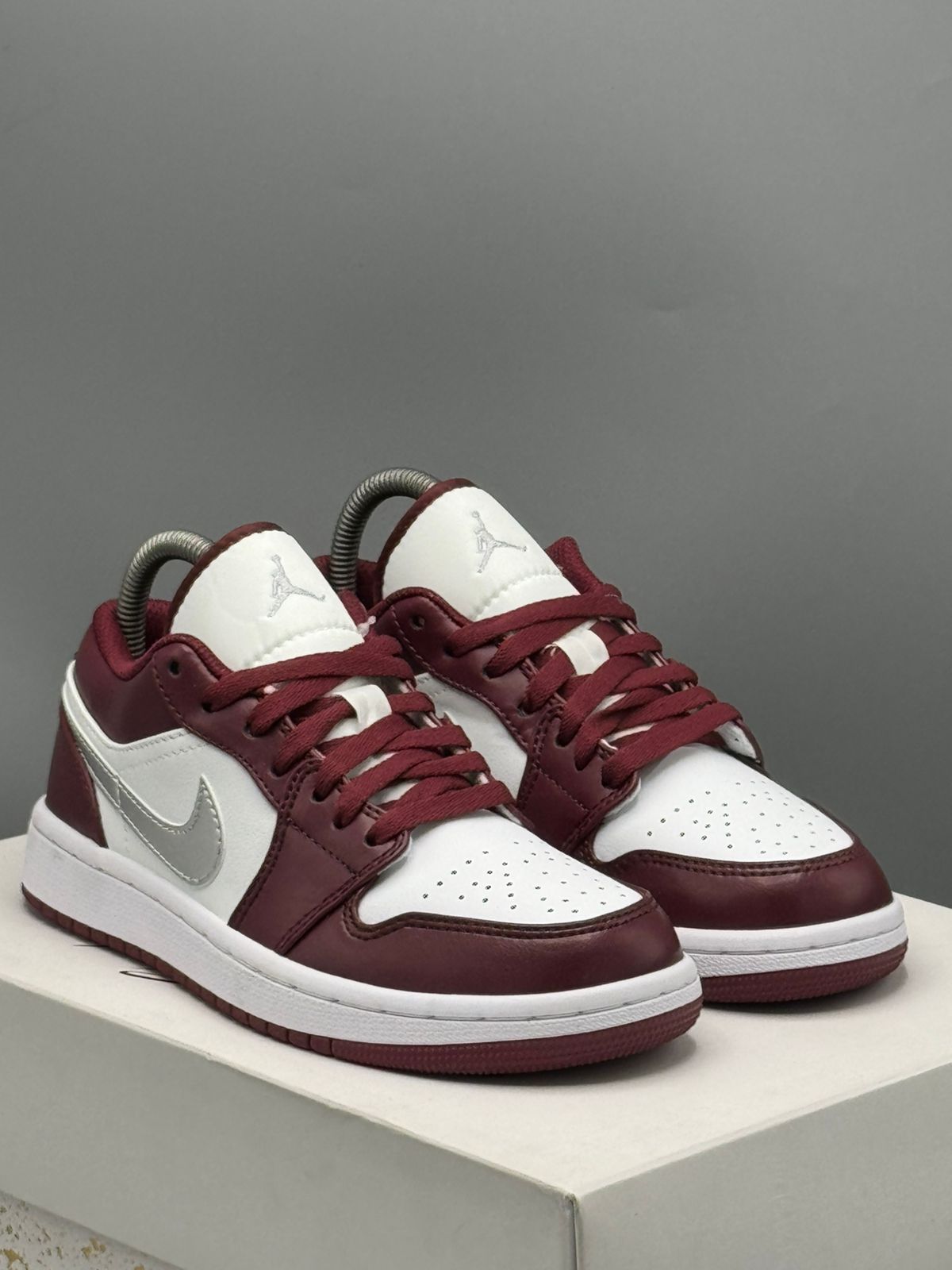 Jordan 1 Retro Low “Burgundy Silver”