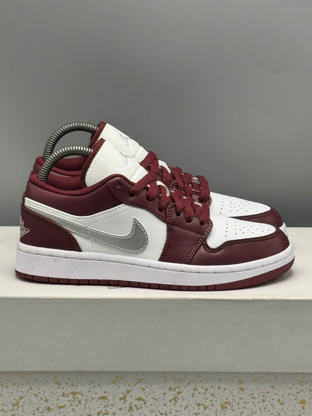 Jordan 1 Retro Low “Burgundy Silver”