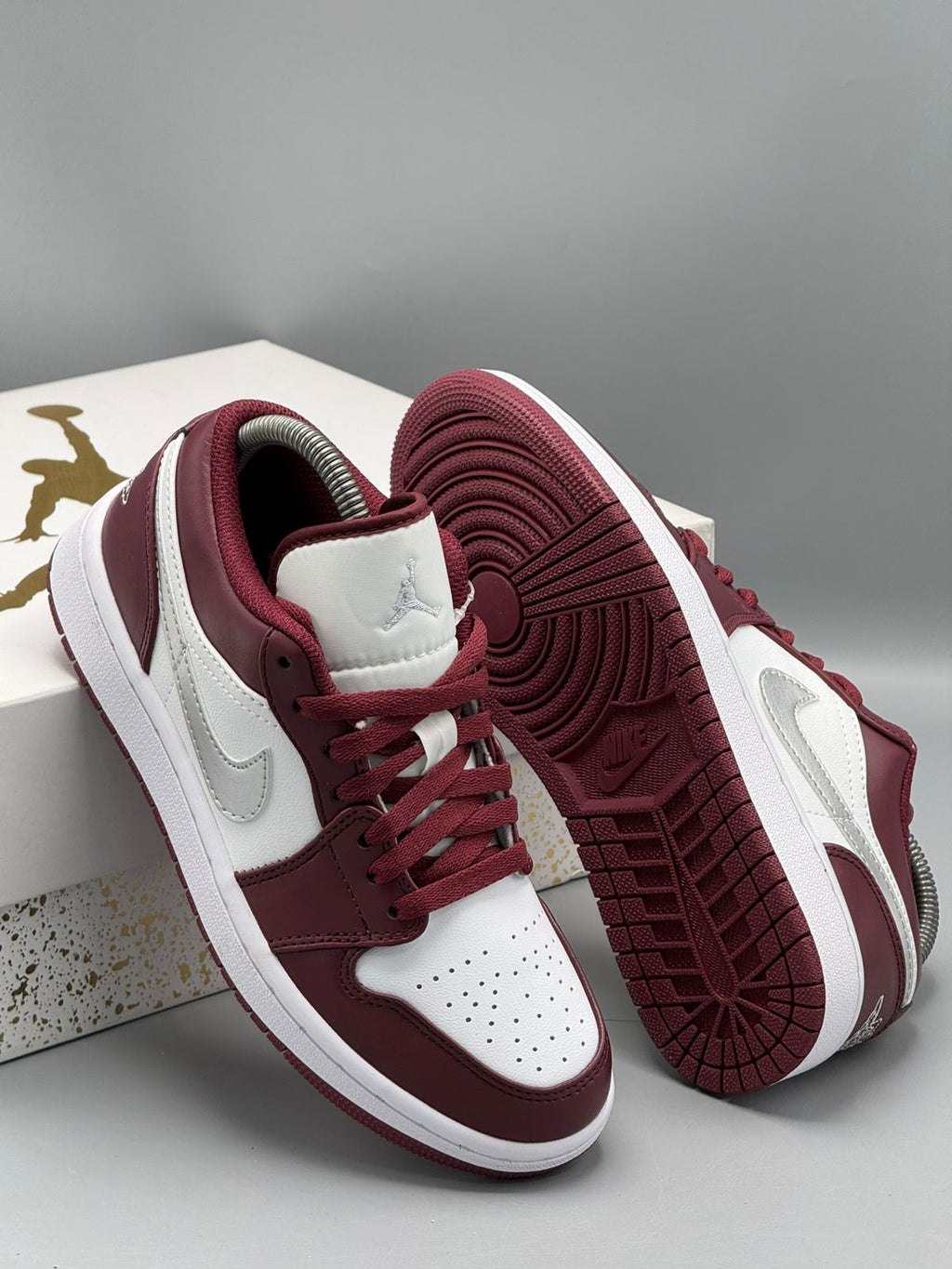 Jordan 1 Retro Low “Burgundy Silver”