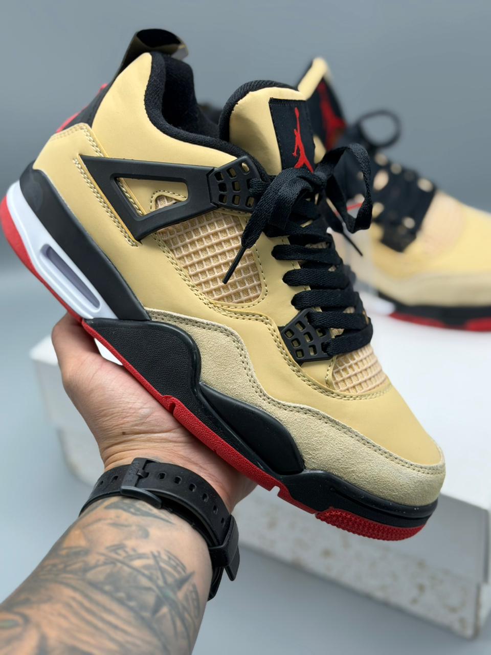 Jordan 4 Retro “Sand Black Red”