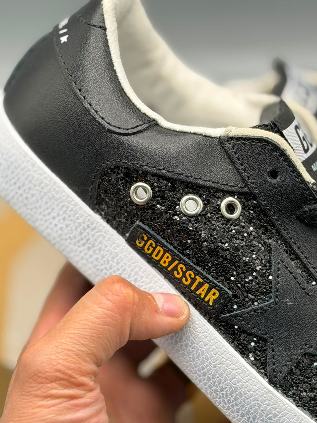 Golden Goose Ball Star "Black Glitter"