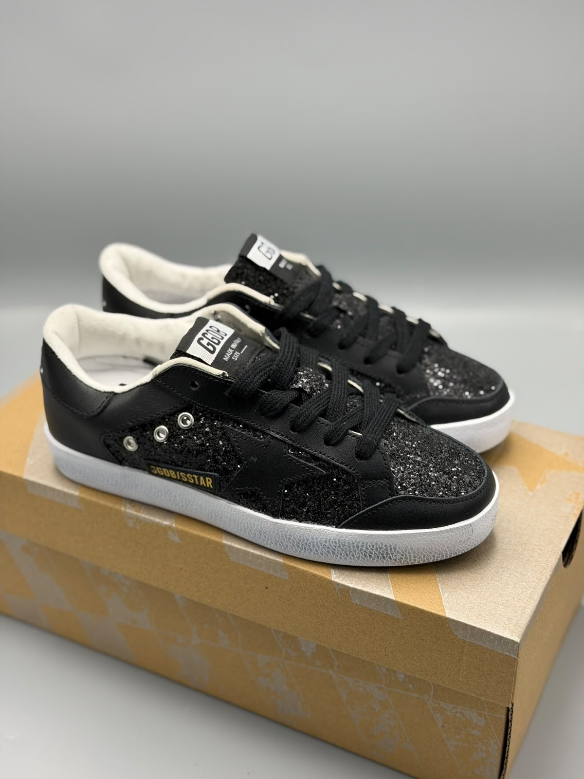 Golden Goose Ball Star "Black Glitter"