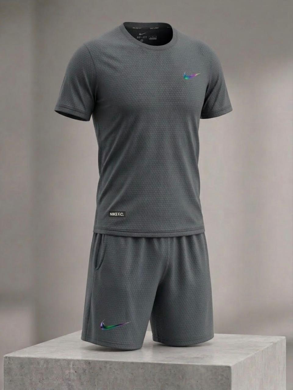 Conjunto Nike F.C. Deportivo Camiseta + Pantaloneta – Gris / Morado / Verde / Azul