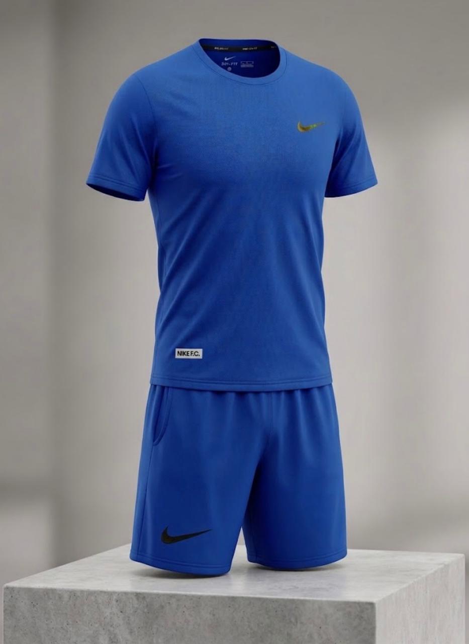 Conjunto Nike F.C. Deportivo Camiseta + Pantaloneta – Azul / Negro / Verde