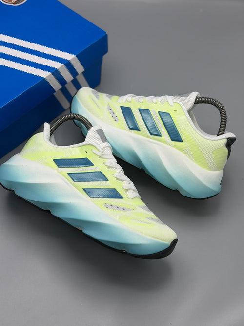 Adidas Adizero – Verde Neón / Blanco / Azul Petróleo