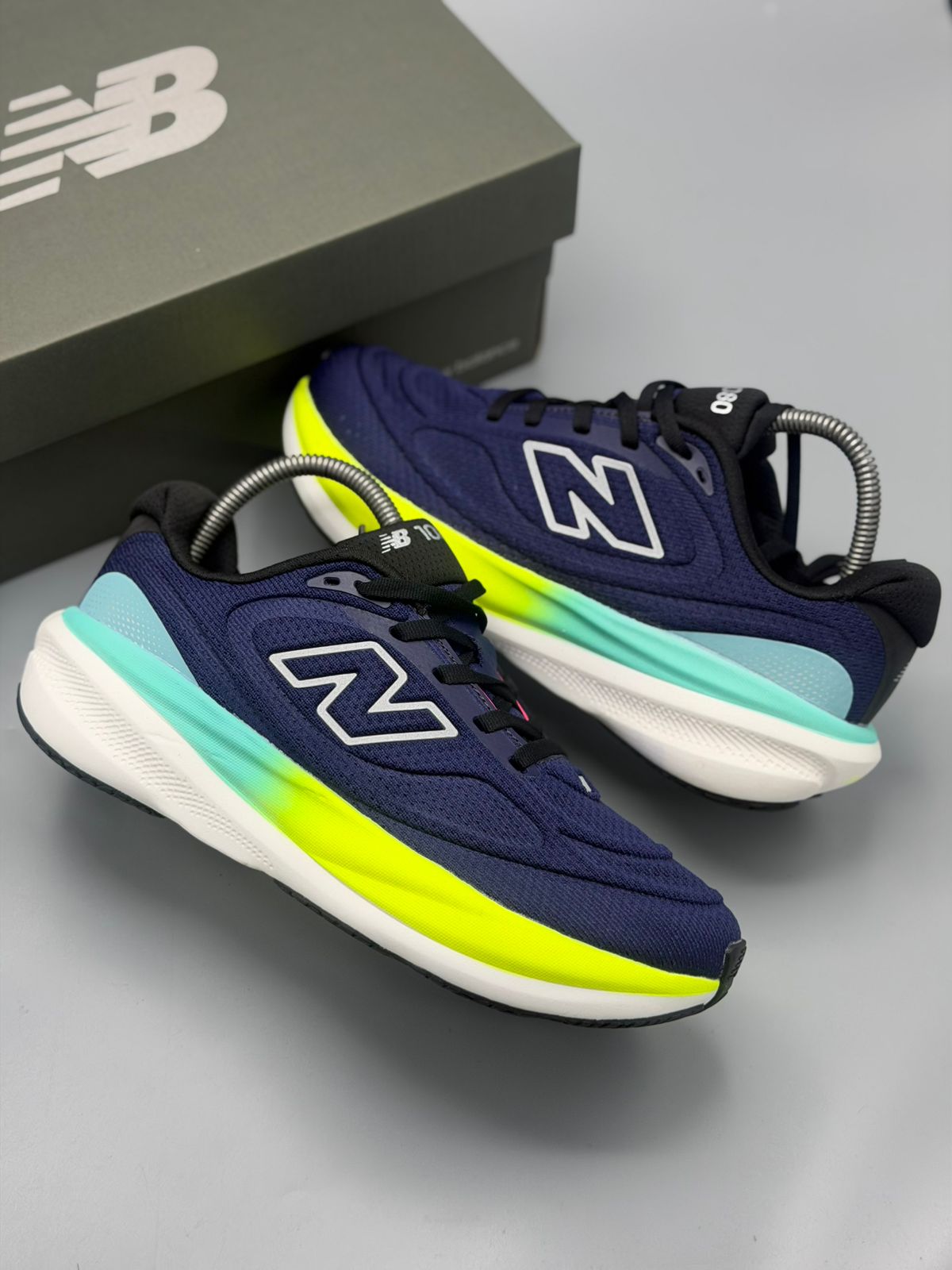 New Balance Running – Azul Marino / Amarillo Neón / Turquesa / Blanco