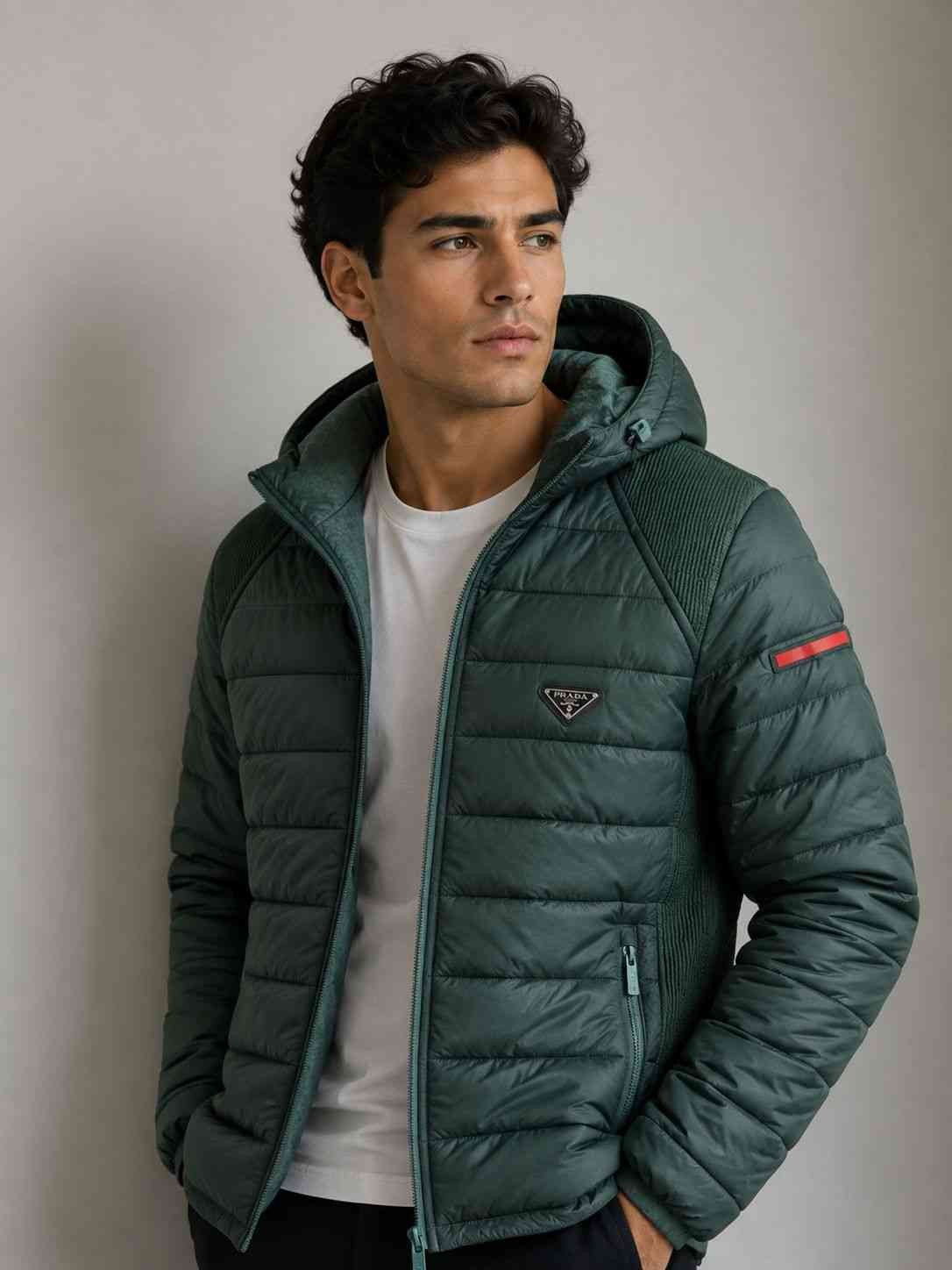 Chaqueta Prada con Capucha - Verde