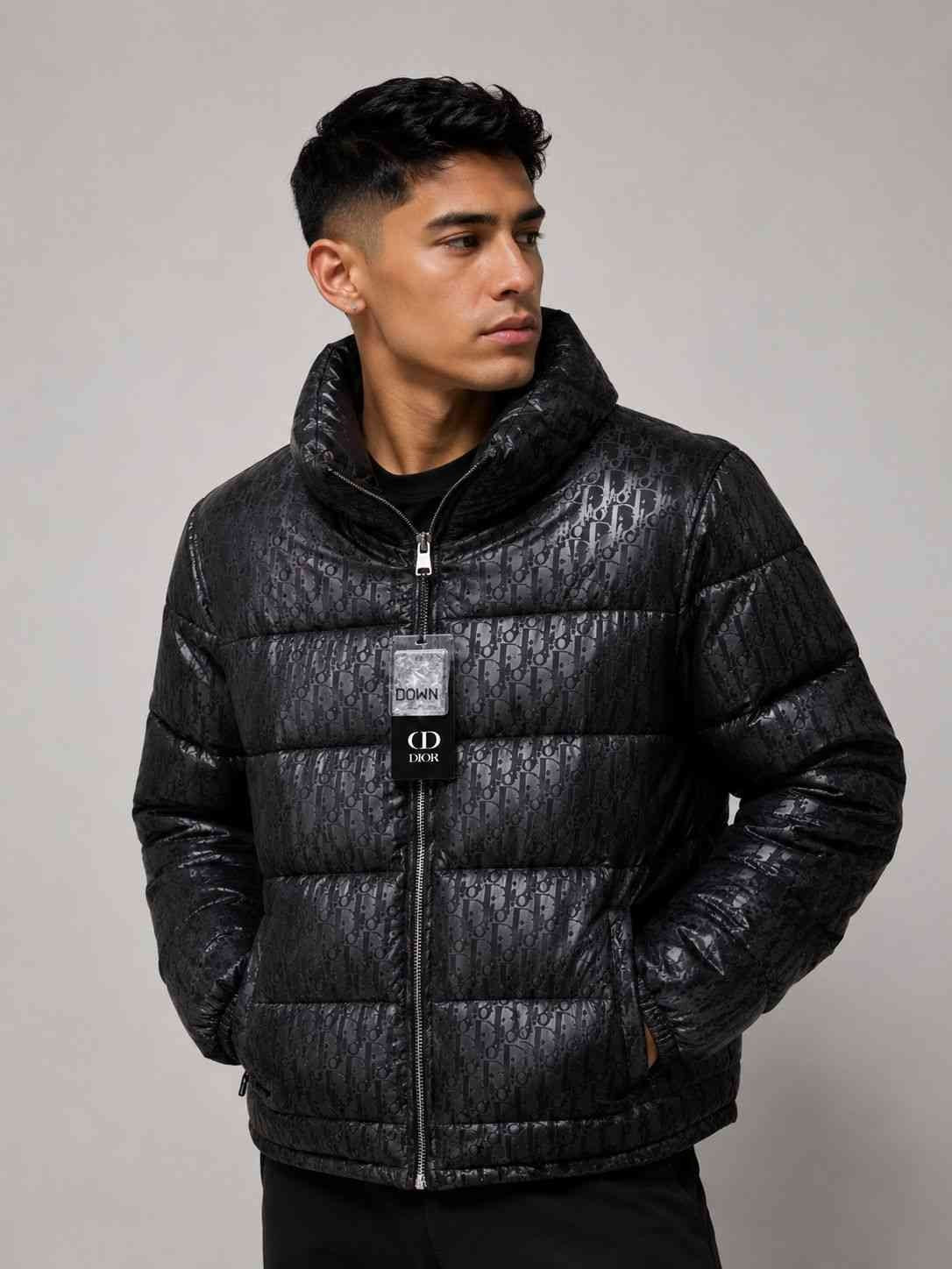 Chaqueta Dior Acolchada Monogram – Negro