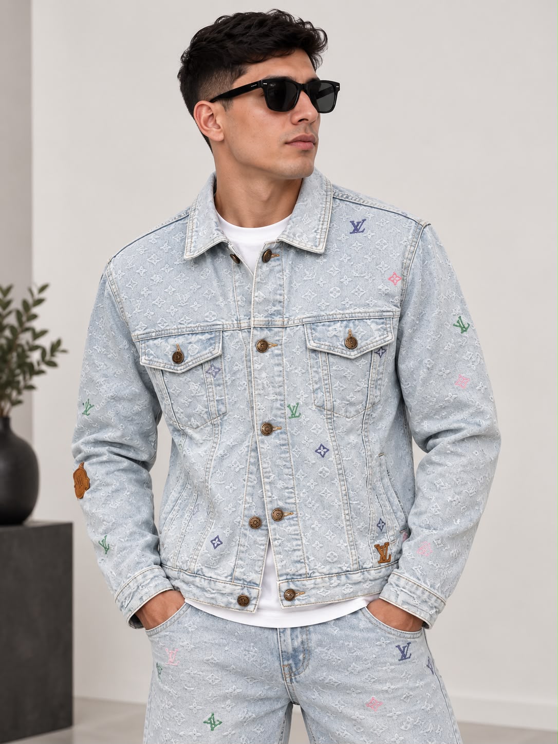 Chaqueta Louis Vuitton Monogram – Azul Claro