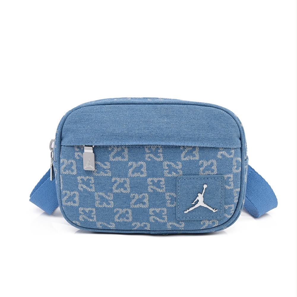 Bolso Jordan Crossbody – Azul Denim / Beige / Blanco