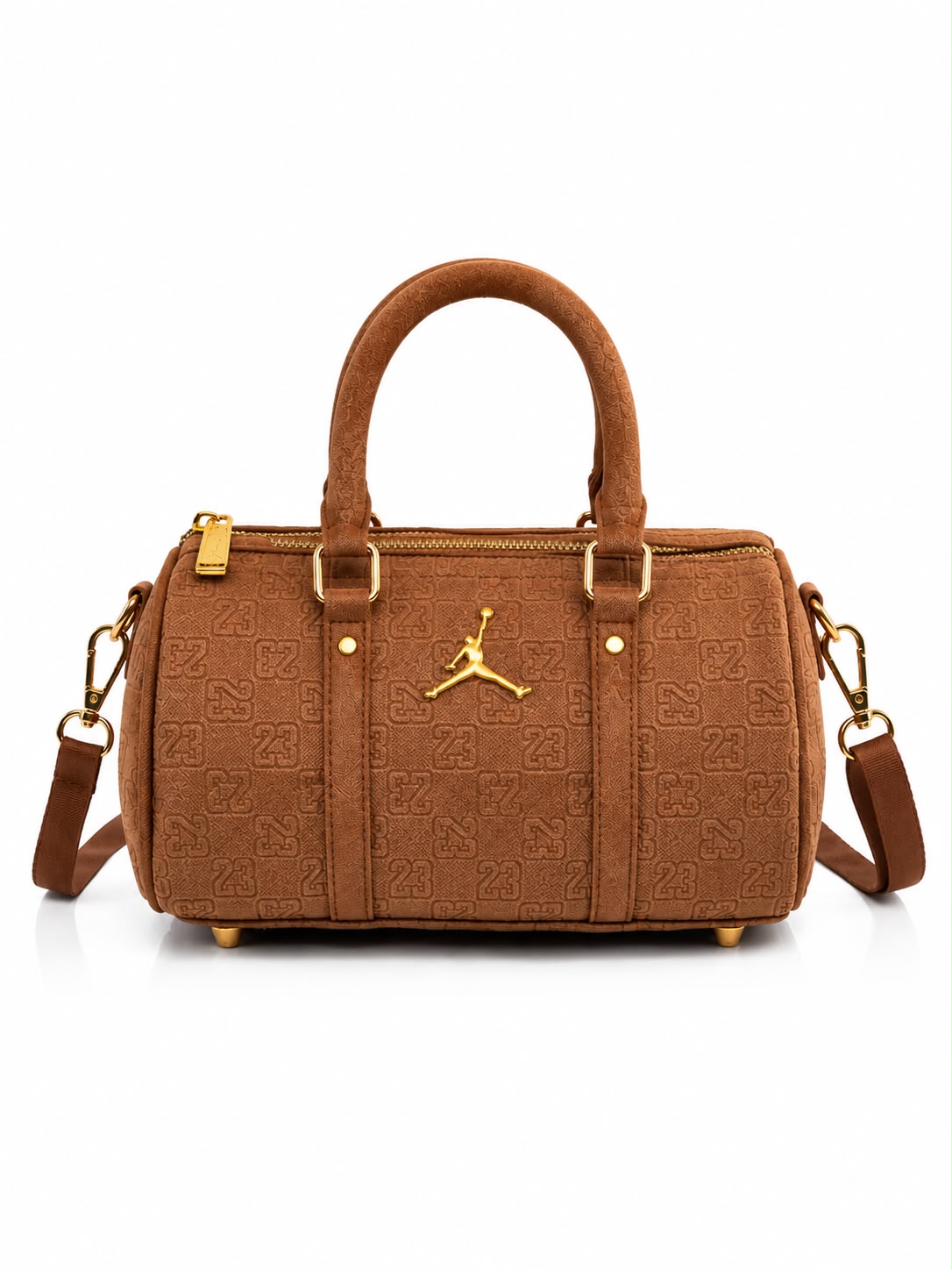 Bolso Jordan Duffle 23 – Café Camel / Dorado