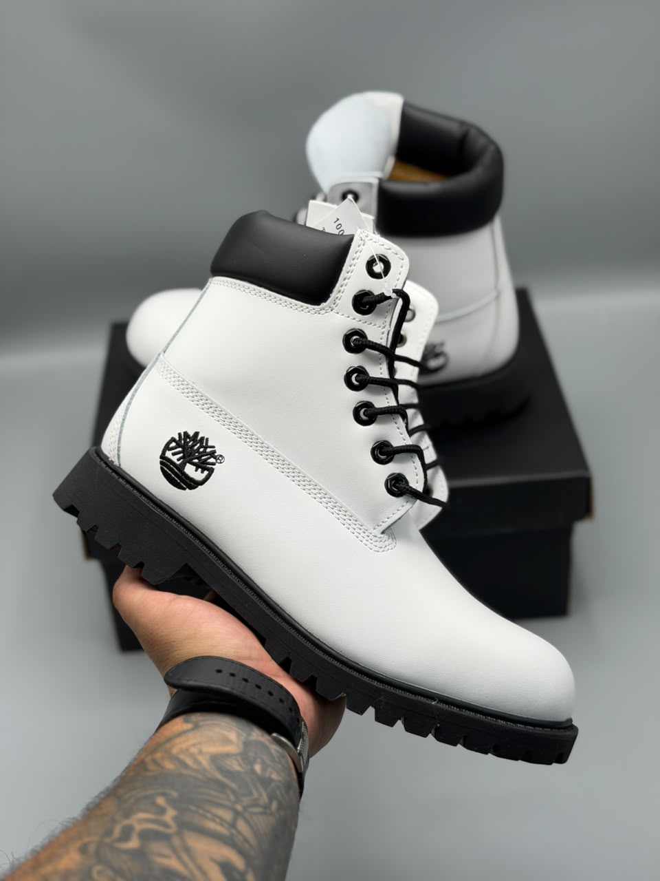 Bota Timberland 6-Inch – Blanca con Negro