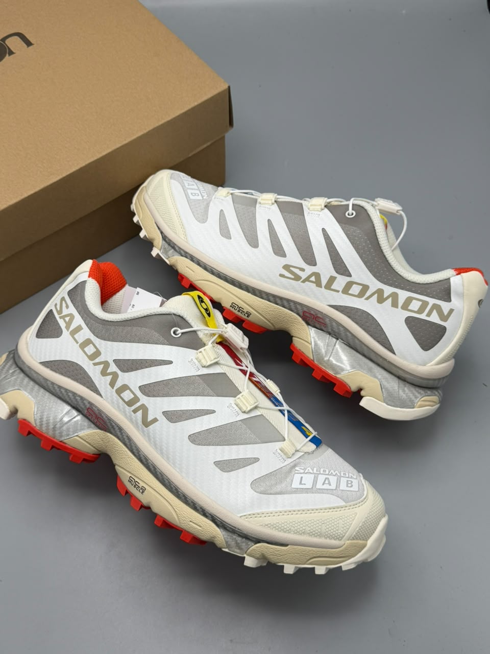 MM6 Maison Margiela x Salomon – Blanco, Gris, Crema y Rojo | Calidad G5