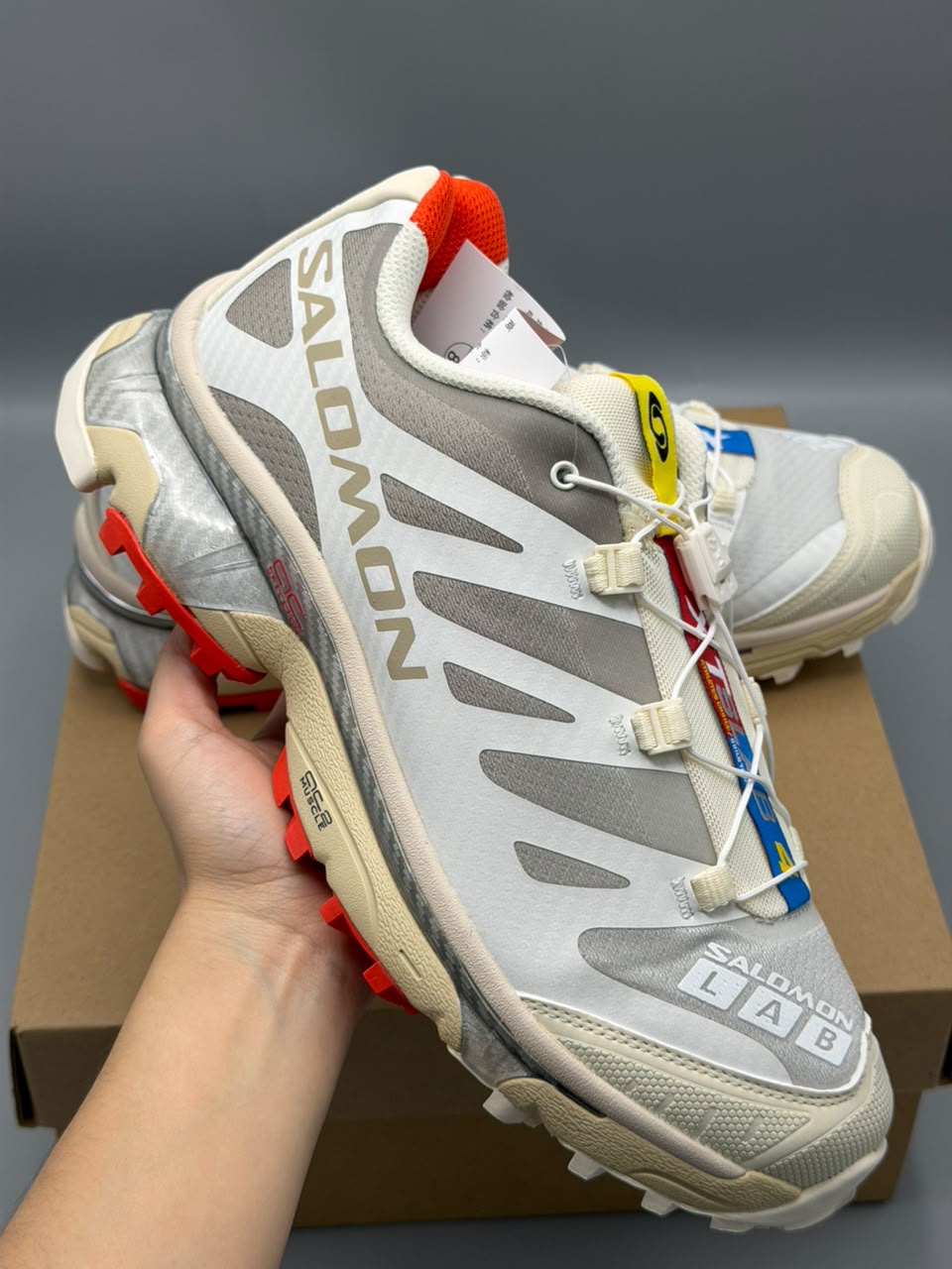 MM6 Maison Margiela x Salomon – Blanco, Gris, Crema y Rojo | Calidad G5