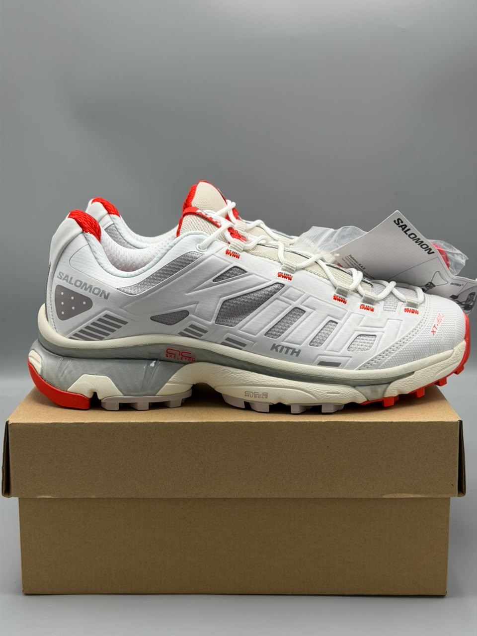 Salomon XT-4K x KITH – Blanco, Gris y Rojo | Calidad G5