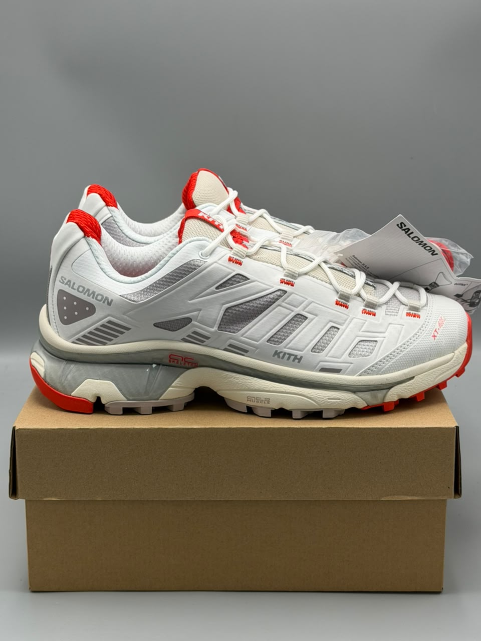 Salomon XT-4K x KITH – Blanco, Gris y Rojo | Calidad G5