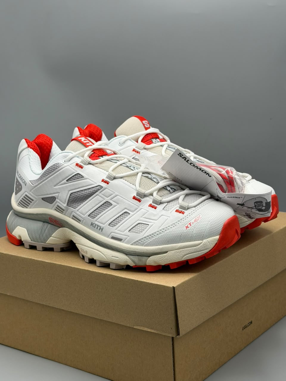 Salomon XT-4K x KITH – Blanco, Gris y Rojo | Calidad G5