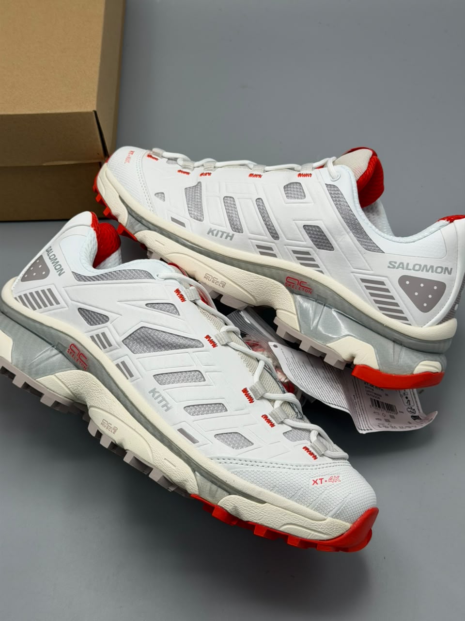 Salomon XT-4K x KITH – Blanco, Gris y Rojo | Calidad G5