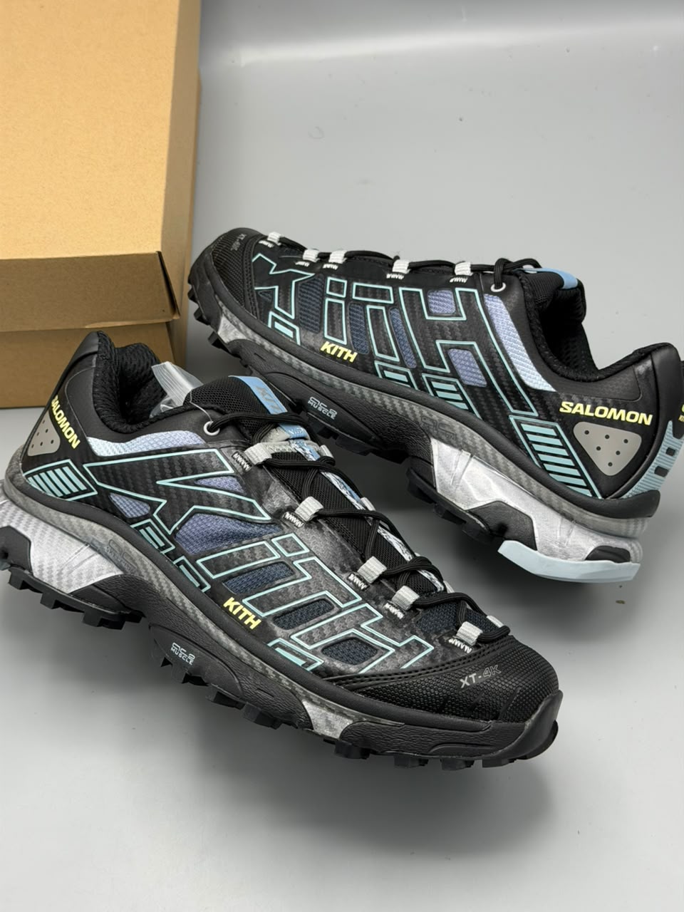Salomon XT-4K x KITH – Negro, Gris y Azul Hielo | Calidad G5