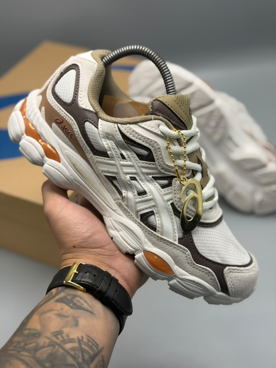 ASICS Gel-NYC – Blanco, Cafe y Camel