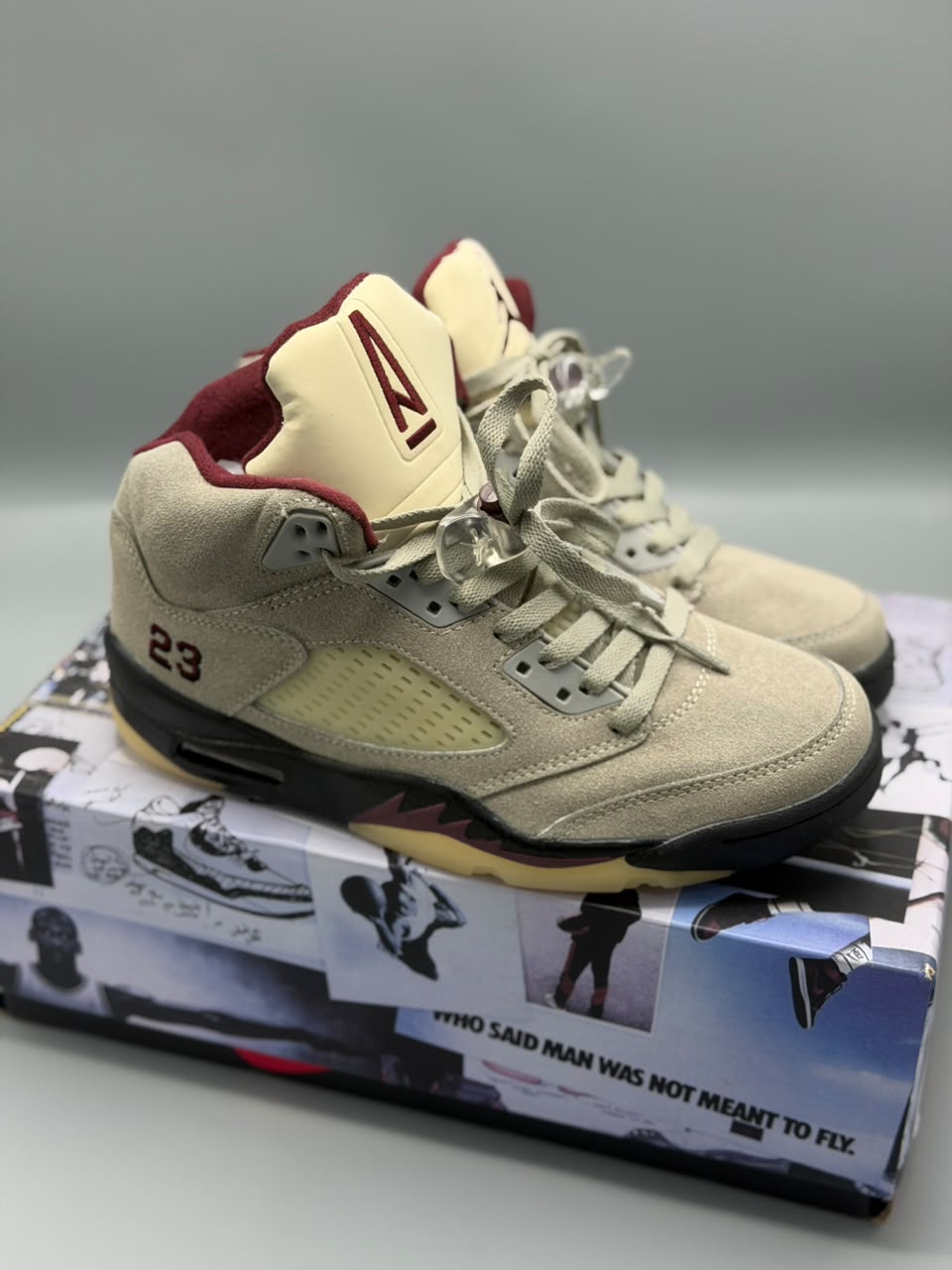 A Ma Maniere x Air Jordan 5 “Violet Ore” – Beige, Crema y Vinotinto