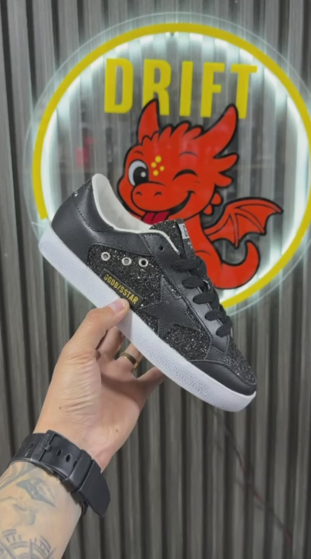 Golden Goose Ball Star "Black Glitter"